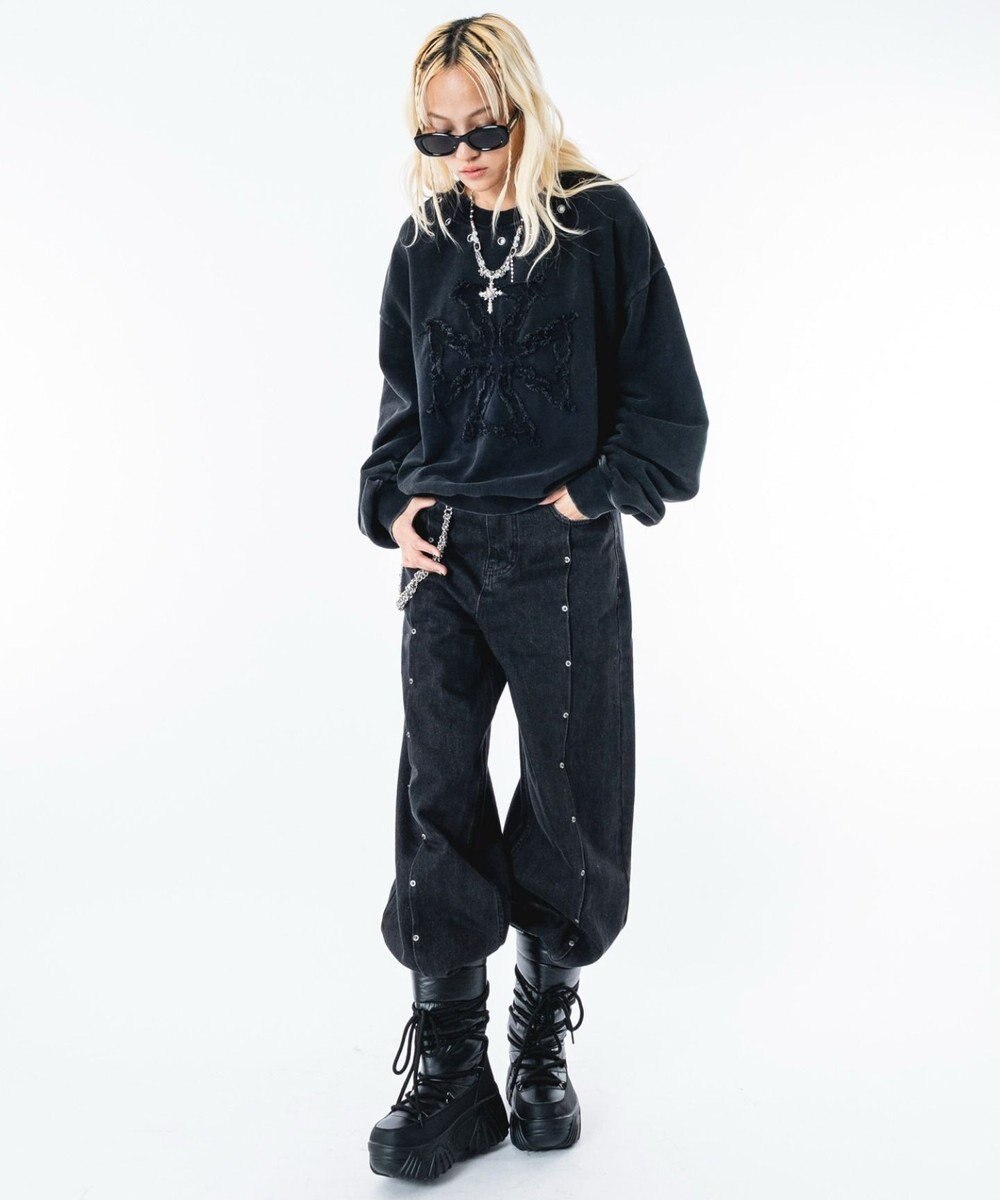 WEGO 【ユニセックス着用ITEM】ブリーチハトメロゴプルオーバー 