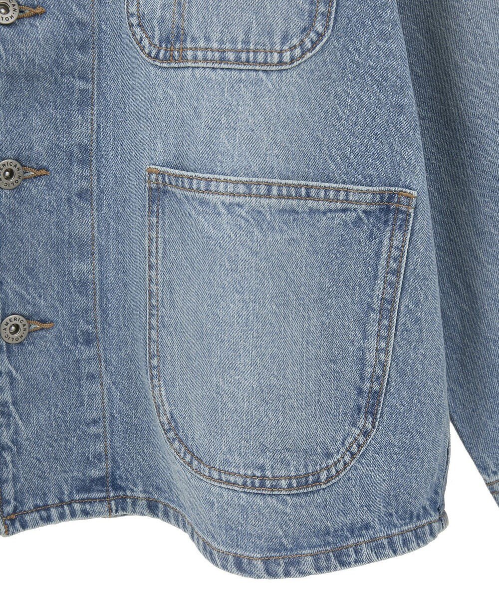 AMERICAN HOLIC ノーカラーデニムカバーオール 