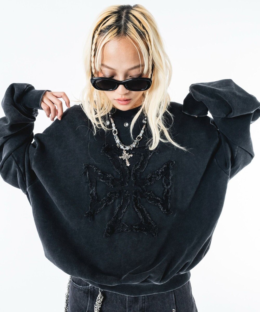 WEGO 【ユニセックス着用ITEM】ブリーチハトメロゴプルオーバー 