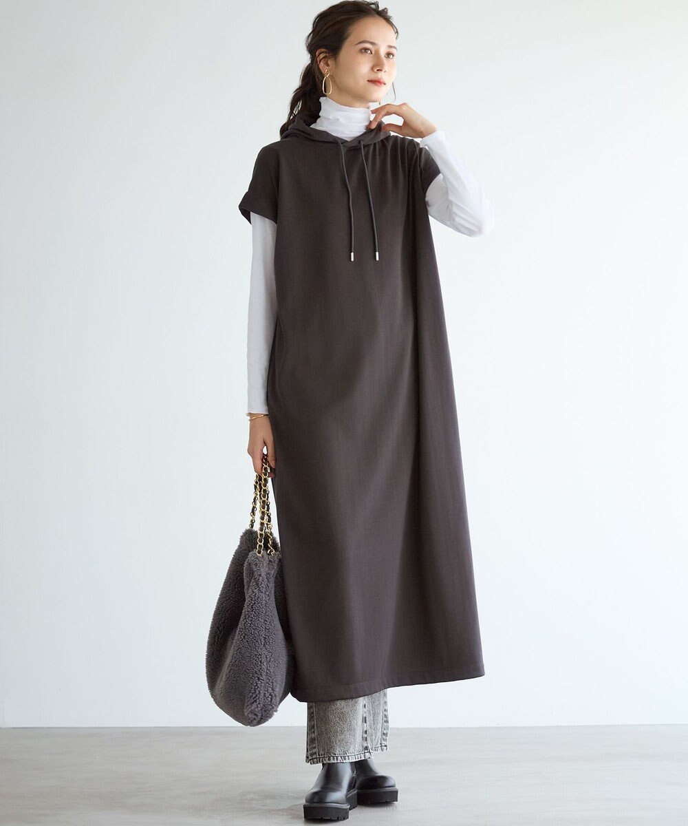 23区 L 【SLOW/一部店舗限定】シアーフライス タートルネック カットソー 