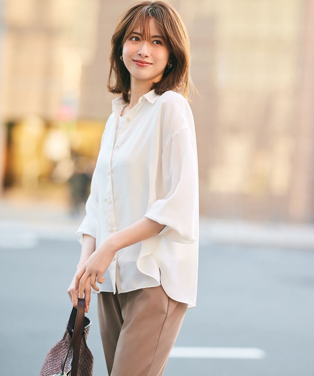 ANY SIS S 【接触冷感】シアー ブラウス 