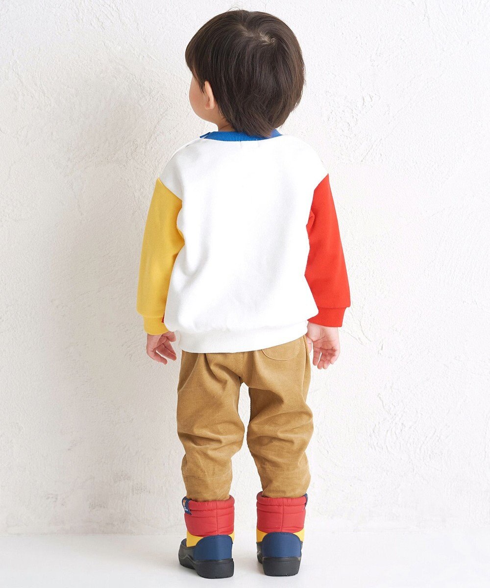 MIKI HOUSE HOT BISCUITS 【80-120cm】ビッグフェイスプリント 裏毛パイル素材 トレーナー 