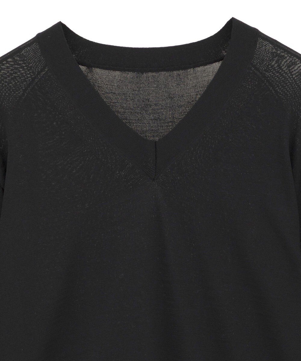 YECCA VECCA Vネックスリットニット 