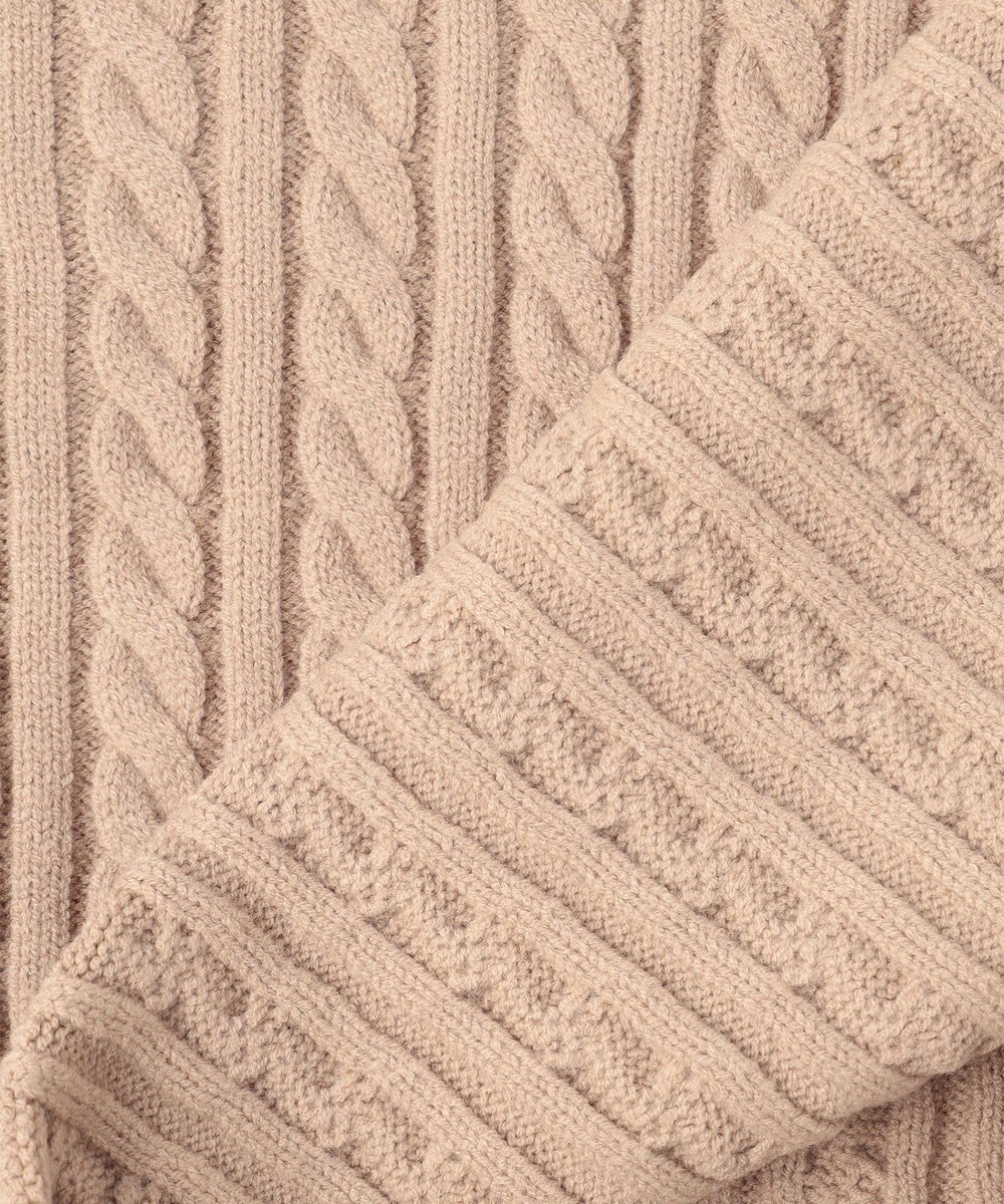 ANY L 【洗濯機可】クロップド丈ケーブルニット 