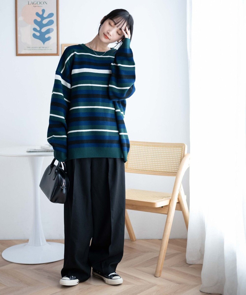 WEGO ルーズフィット総柄プルオーバー 