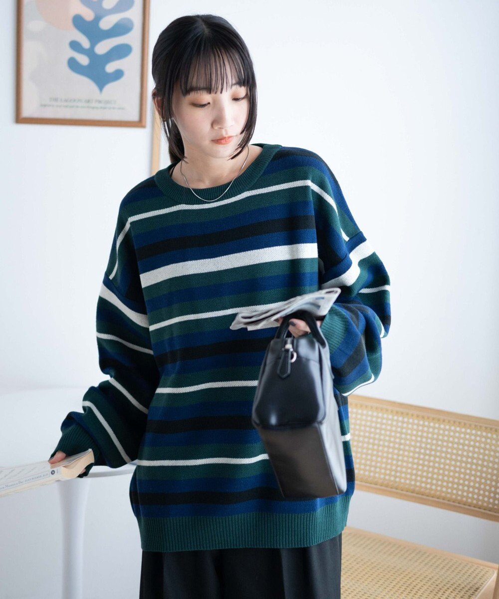 WEGO ルーズフィット総柄プルオーバー 