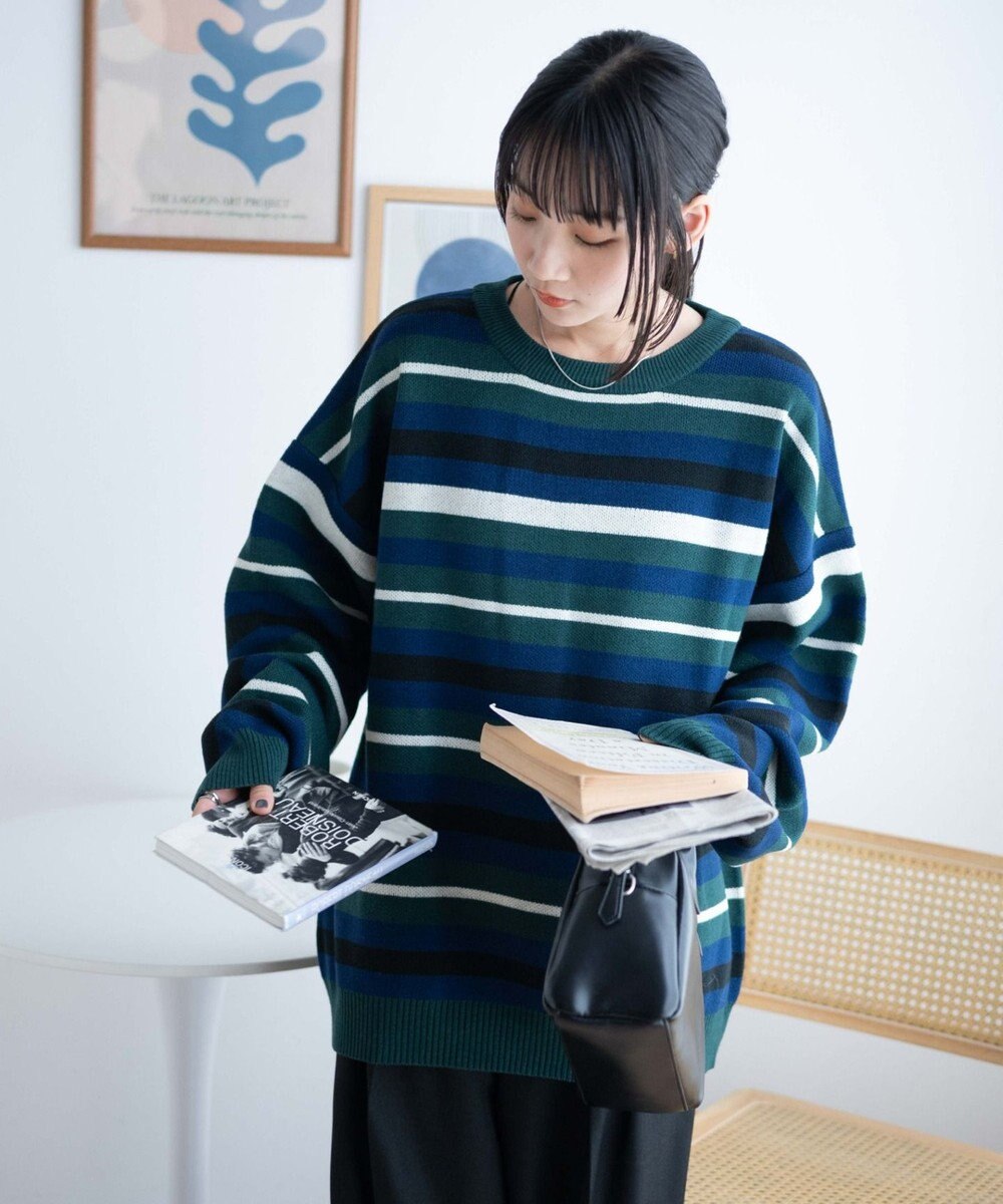 WEGO ルーズフィット総柄プルオーバー 