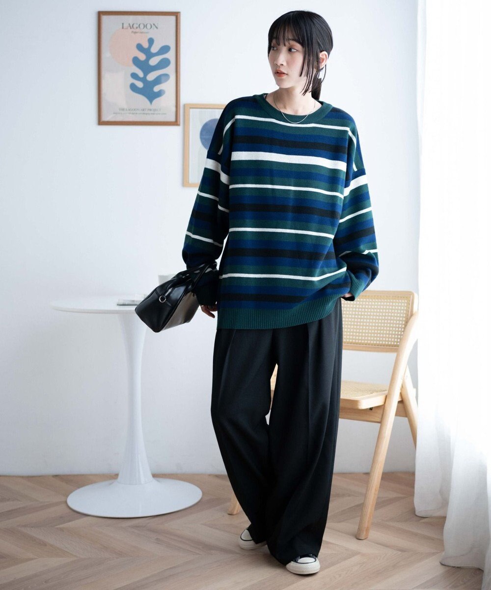 WEGO ルーズフィット総柄プルオーバー 