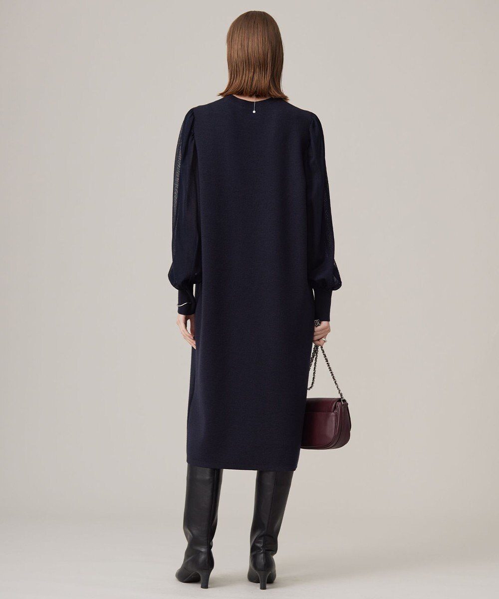 ICB L 【洗える】ウールブレンドスムース ニットワンピース 