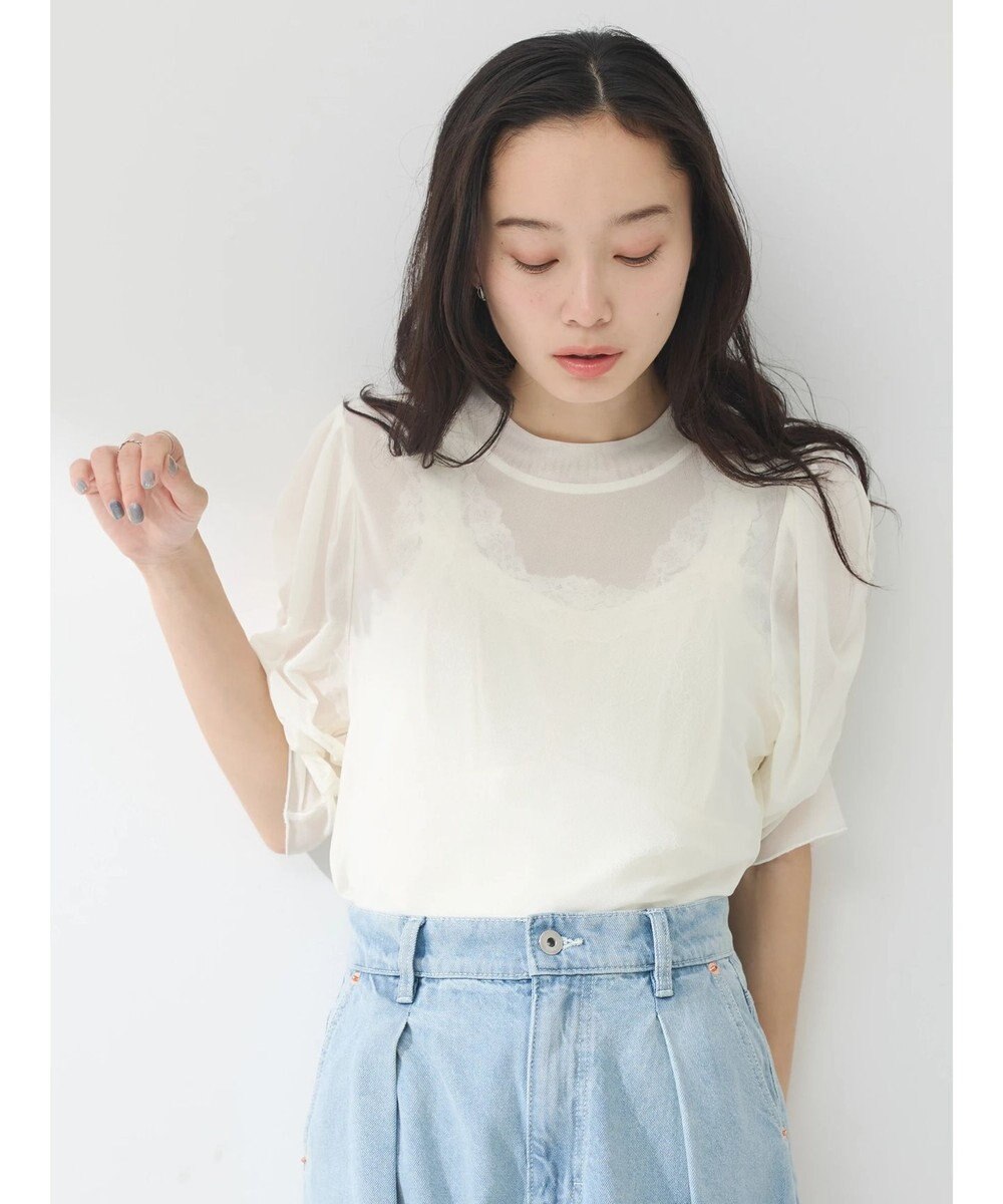 earth music&ecology ５分袖シアーインナー 