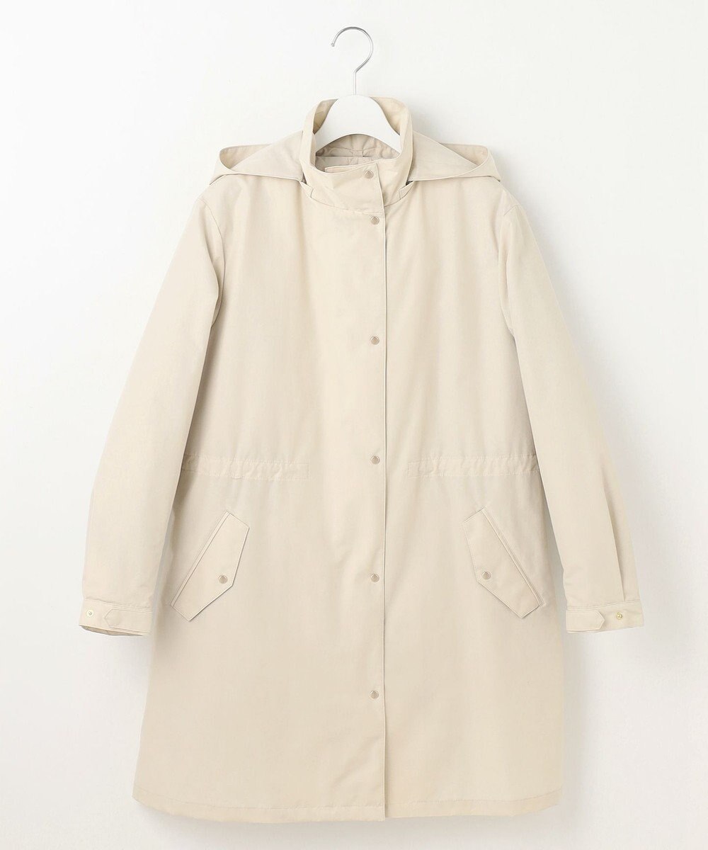 J.PRESS LADIES 【洗える】スパンライクナイロンタッサー フーデット コート 