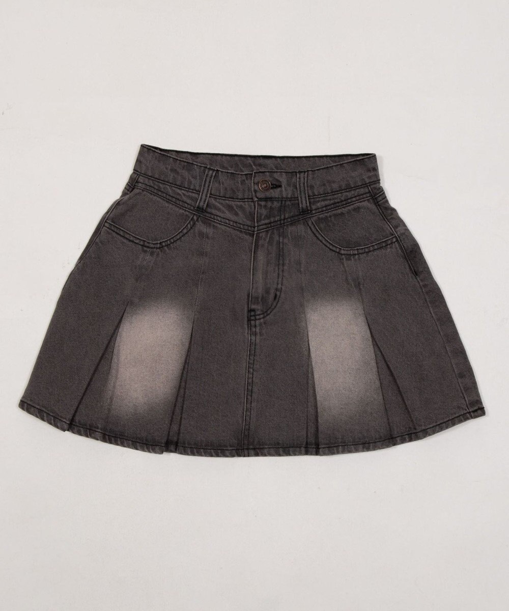 WEGO デニムプリーツミニスカート 