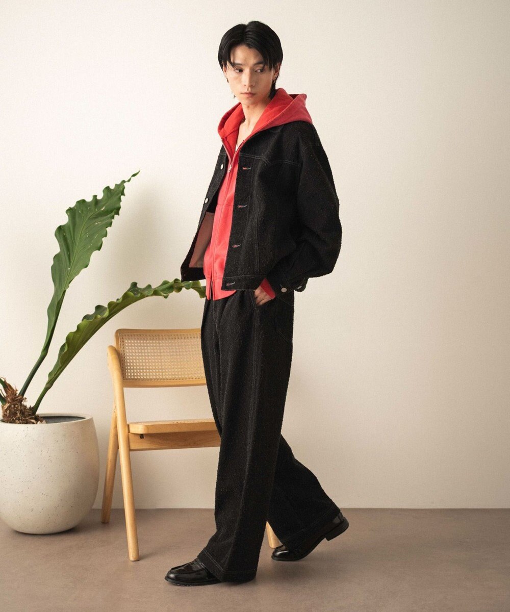 WEGO ネップデニムバギーパンツ 