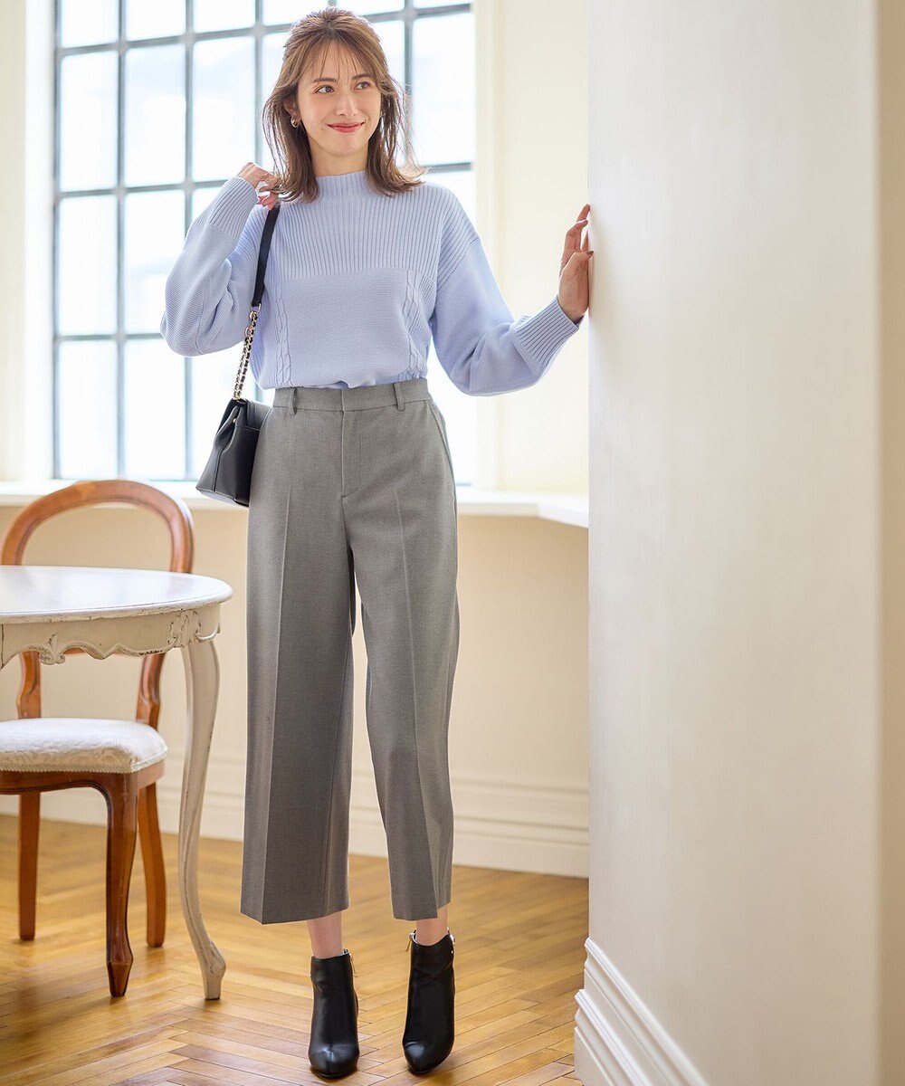 ANY SIS 【洗える】スフレボトルネック ニット 