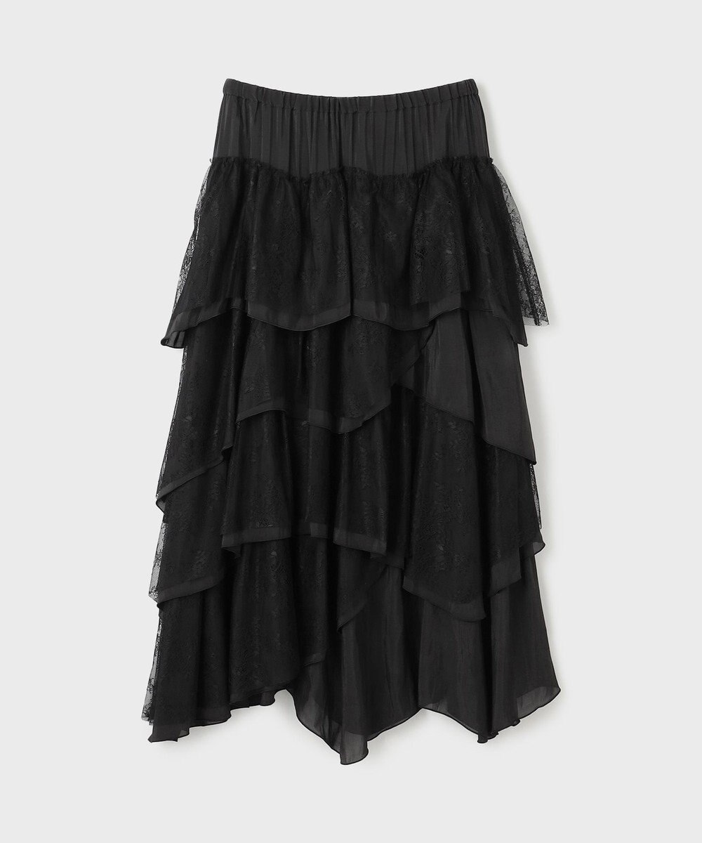 GRACE CONTINENTAL レースコンビティアードスカート 