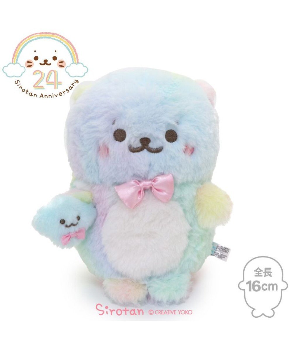 Mother garden らっこいぬ 虹のふわふわ マスコット 16cm 