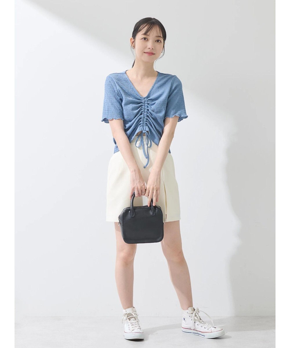 earth music&ecology ポコポコギャザードロストプルオーバー 