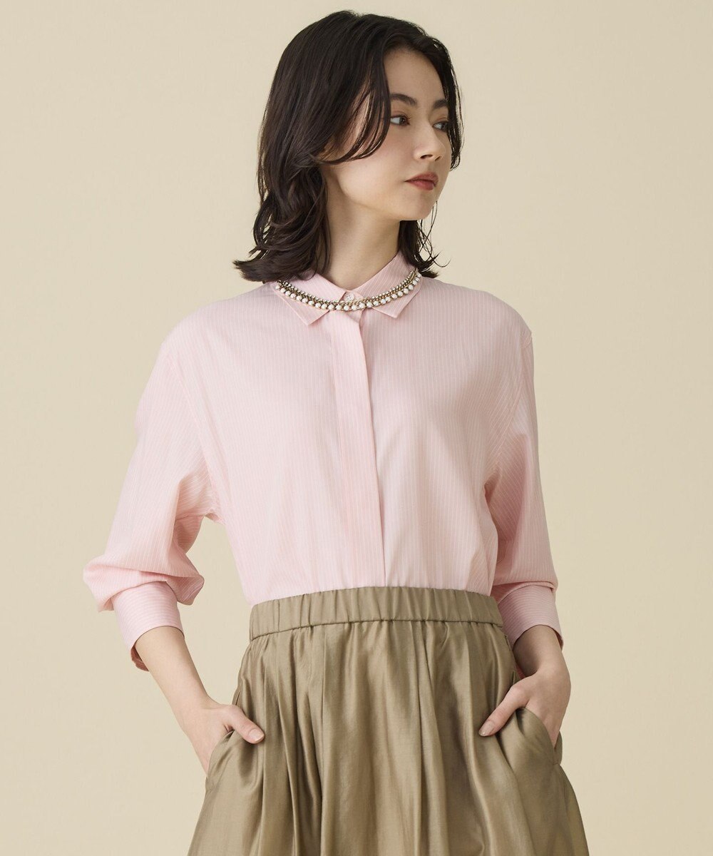 自由区 L ドレープブロード シャツブラウス 