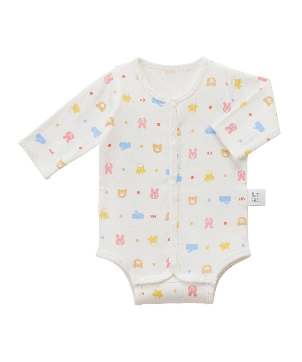 MIKI HOUSE HOT BISCUITS 【60-70cm】 長袖ボディシャツ(前開き) 