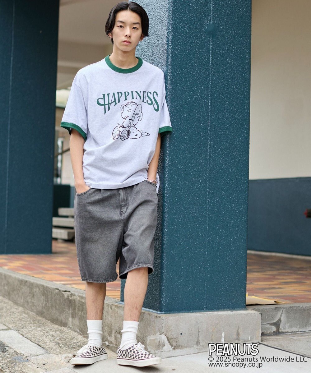 WEGO 【ユニセックス着用ITEM/MLサイズ展開】別注PEANUTSプリントT（SS） 