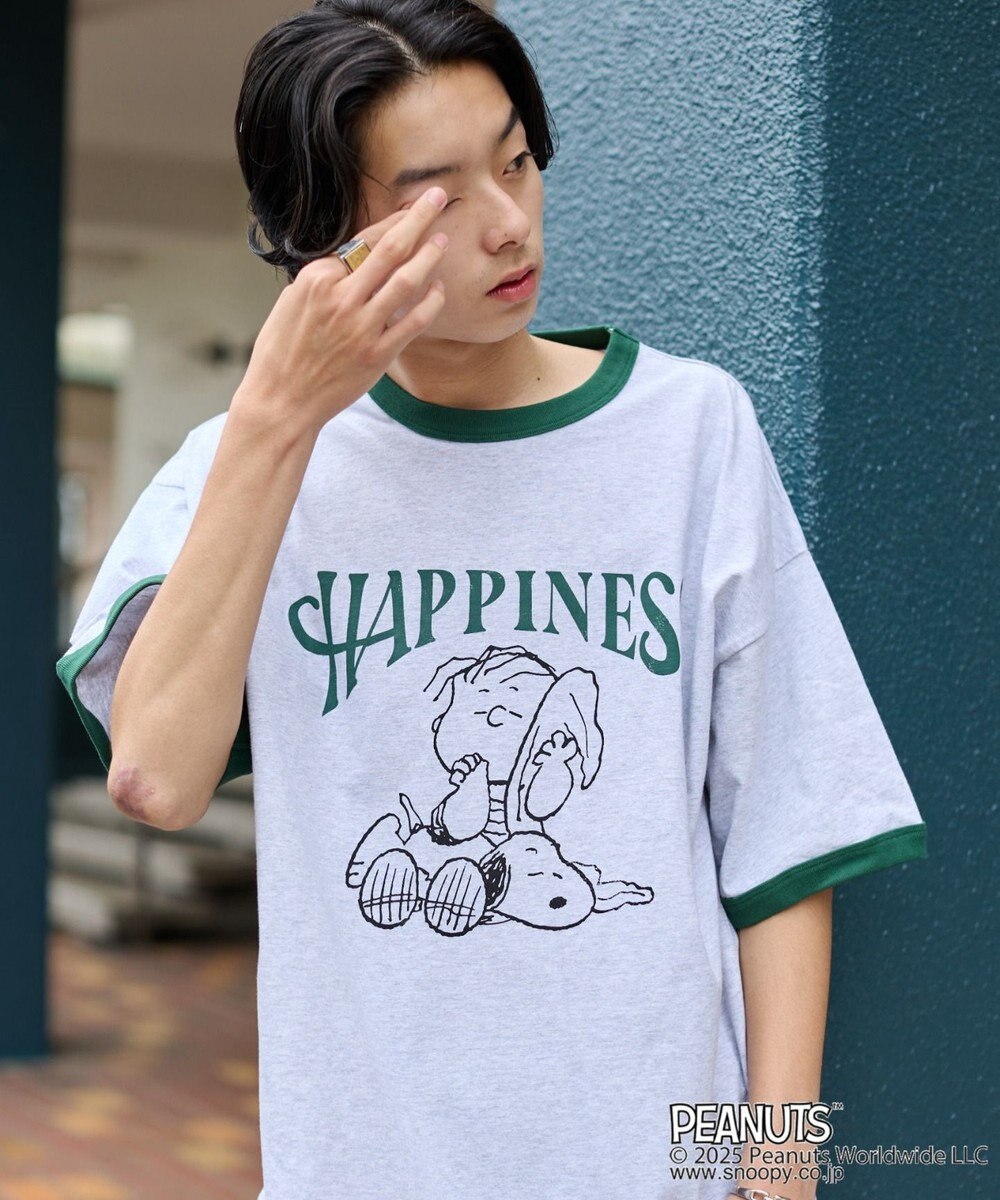 WEGO 【ユニセックス着用ITEM/MLサイズ展開】別注PEANUTSプリントT（SS） 