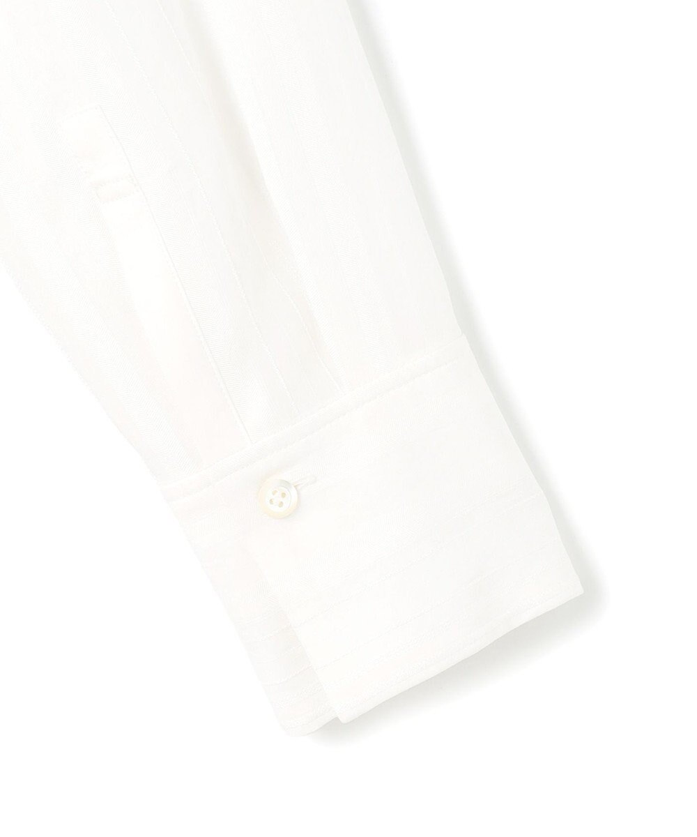 23区 【先行予約】ドビーストライプ バックタック フレアブラウス 