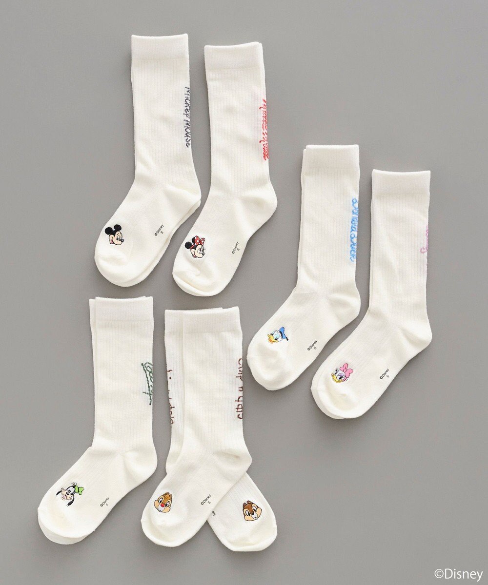 earth music&ecology 【予約】Disney/アソート刺繍入り靴下 