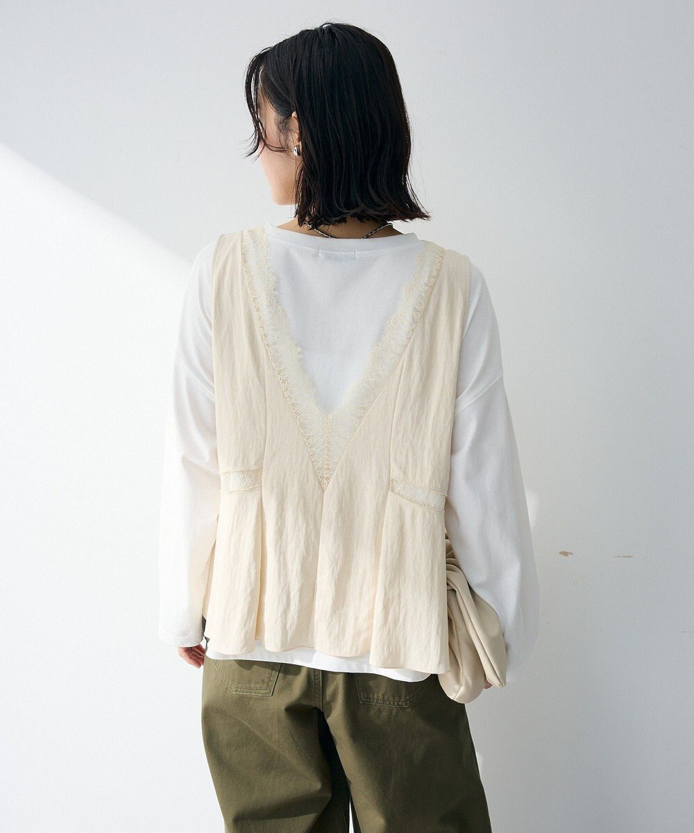 Green Parks ランジェリー風サテンビスチェ 