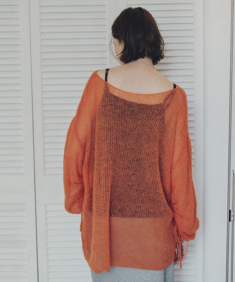 YECCA VECCA 袖シャーリングシアーニット 