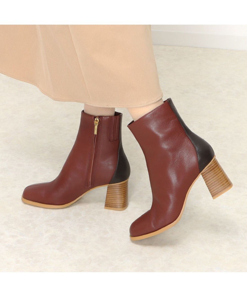 MODE ET JACOMO <MODE ET JACOMO>バック切り替えスクエアトゥショートブーツ 