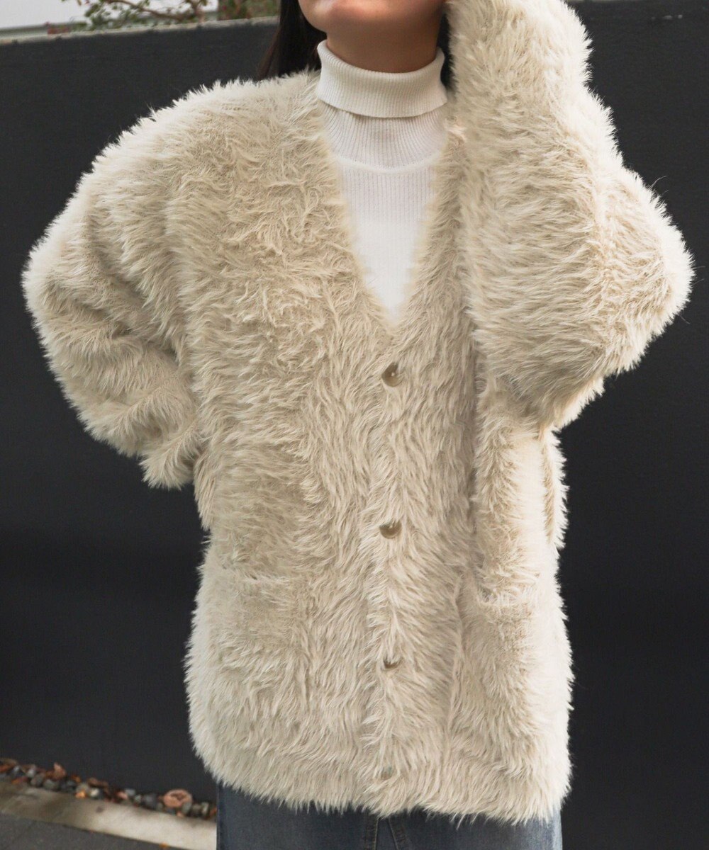 WEGO 【ユニセックス着用ITEM】フェザーカーディガン 