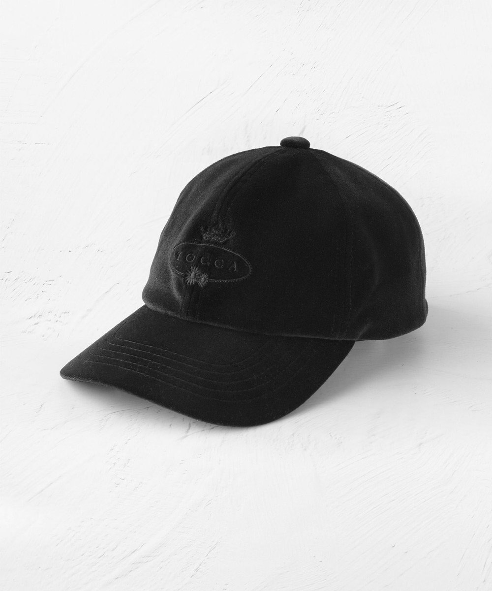 TOCCA 【防臭・吸水速乾・UVカット・サイズ調整可・リボン取り外し可】VELVET LOGOCAP キャップ 