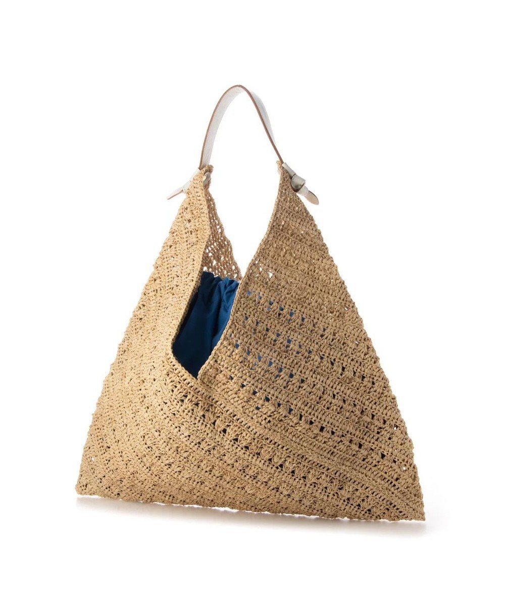 UNBILLION perche マダガスカルラフィア×姫路レザーホーボーバッグ 