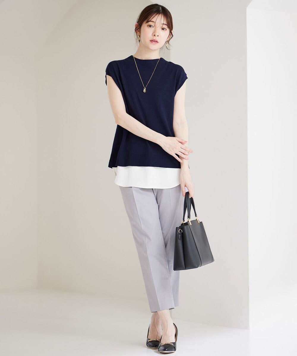 ANY SIS 【接触冷感・UVカット・撥水】クールタッチテーパード パンツ 