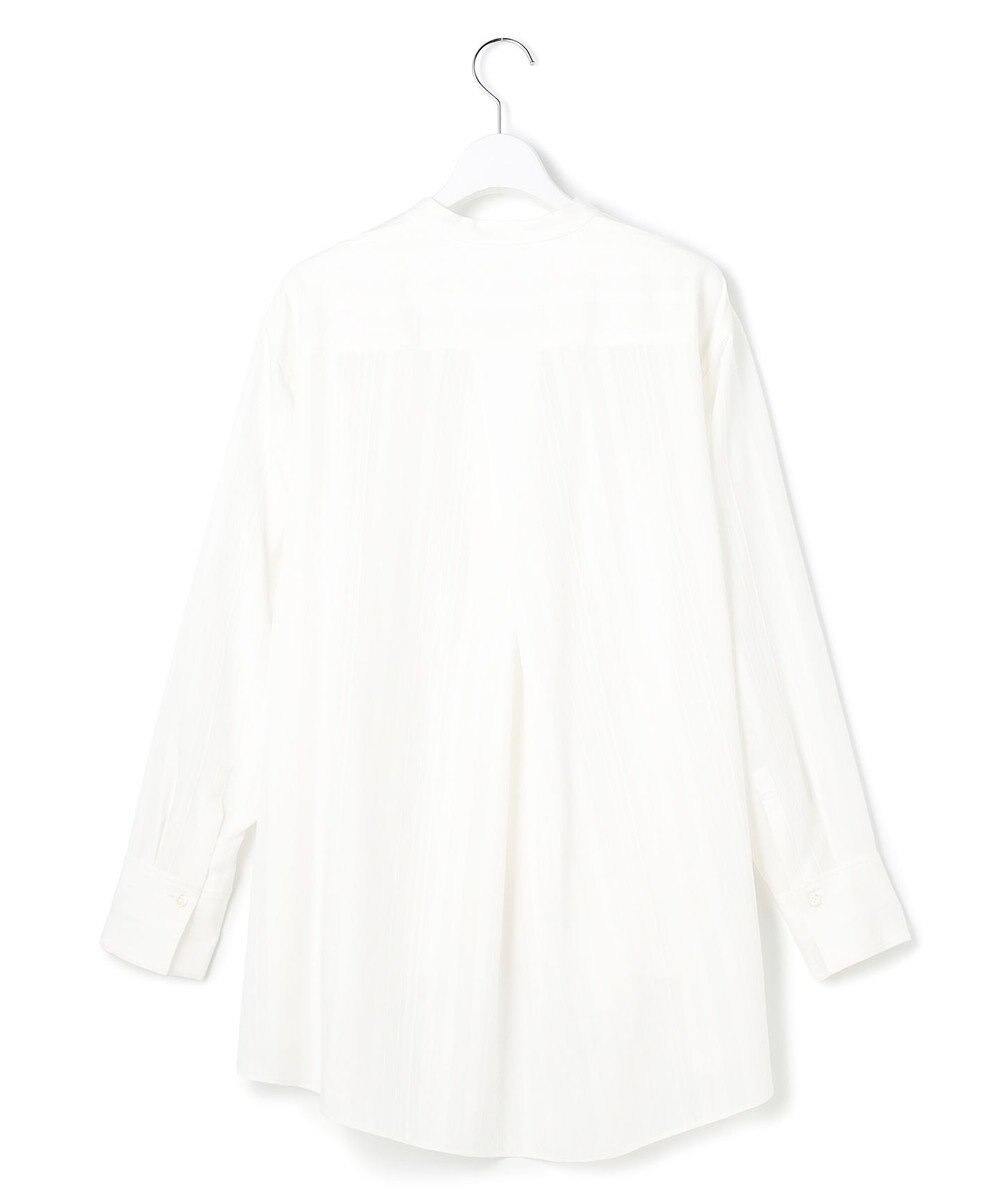 23区 【先行予約】ドビーストライプ バックタック フレアブラウス 