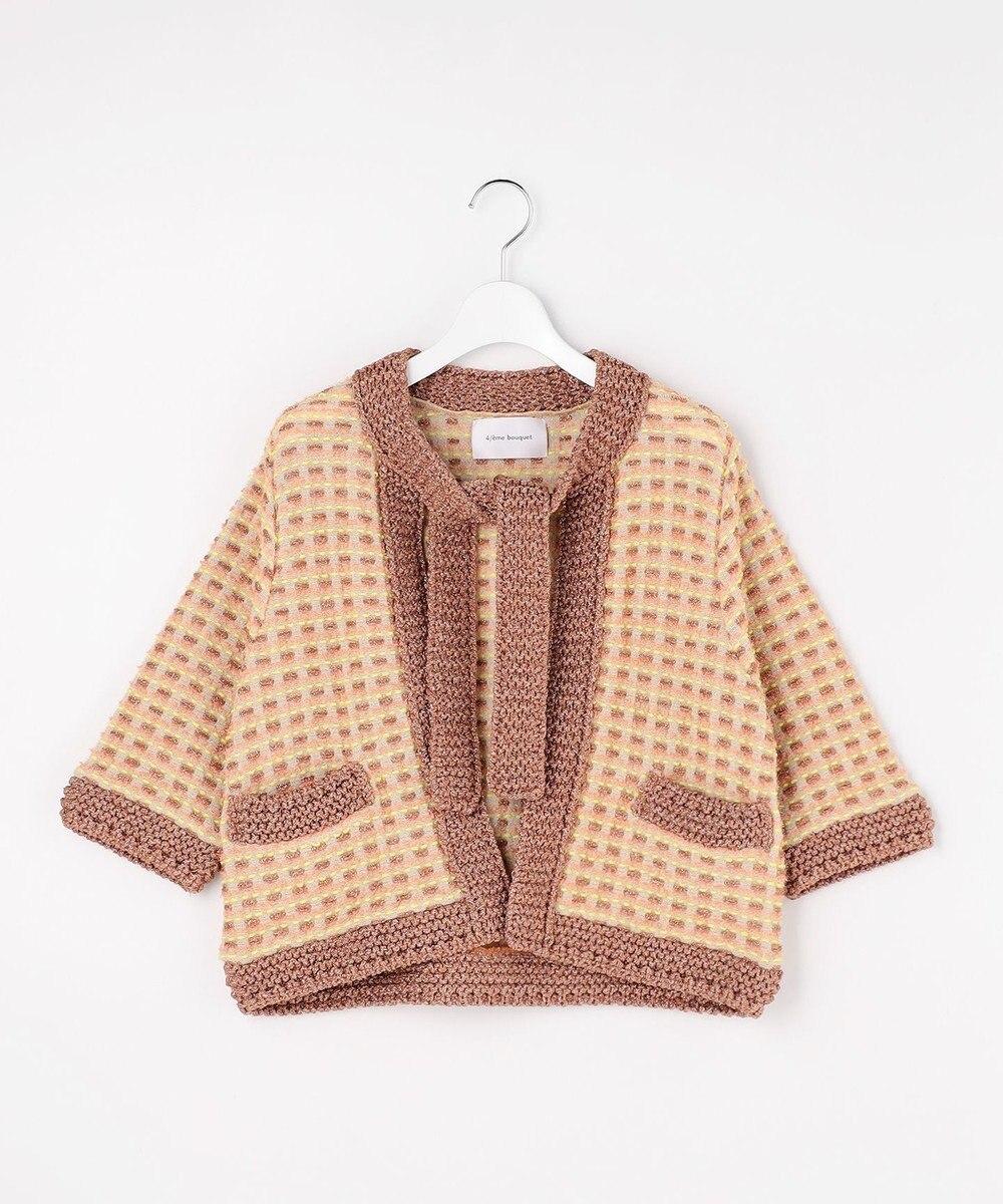 自由区 【カトリエムブーケ】Lame tweed ボウタイディテールジャケット 