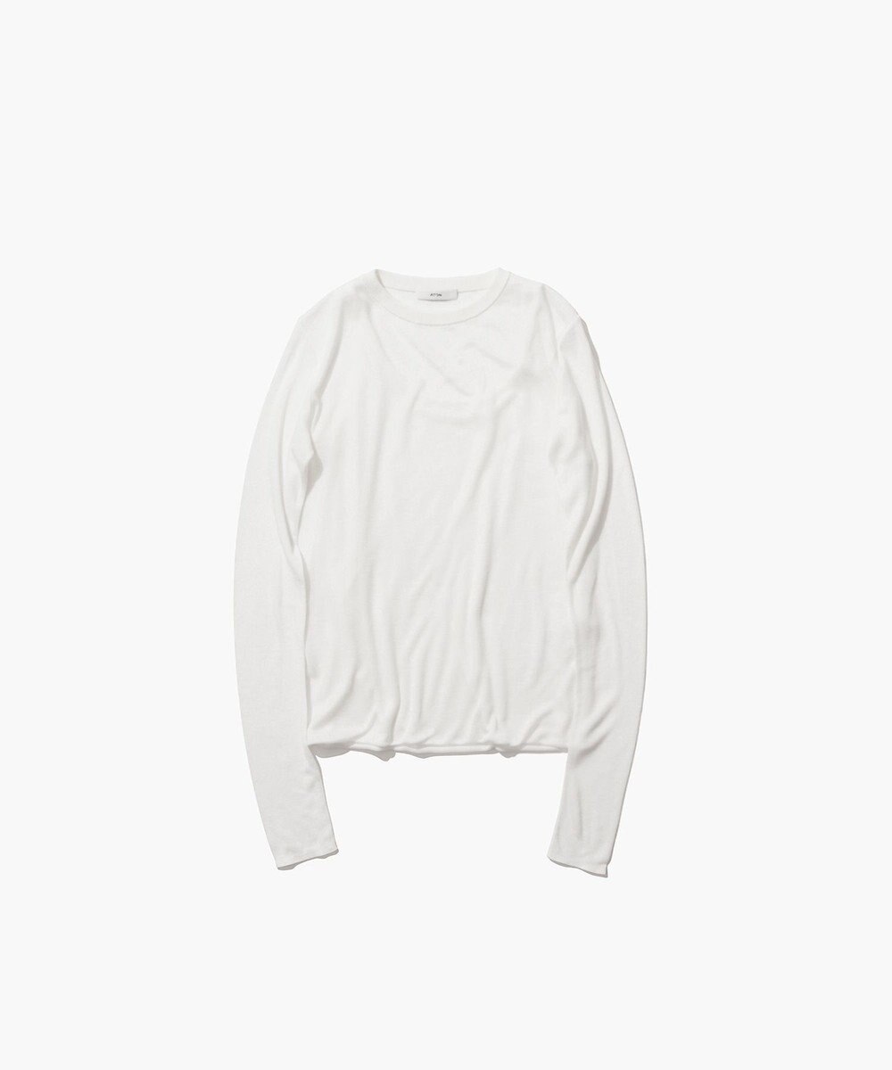 ATON TENCEL SILK CIRCULER RIB | クルー＆タンクレイヤード 