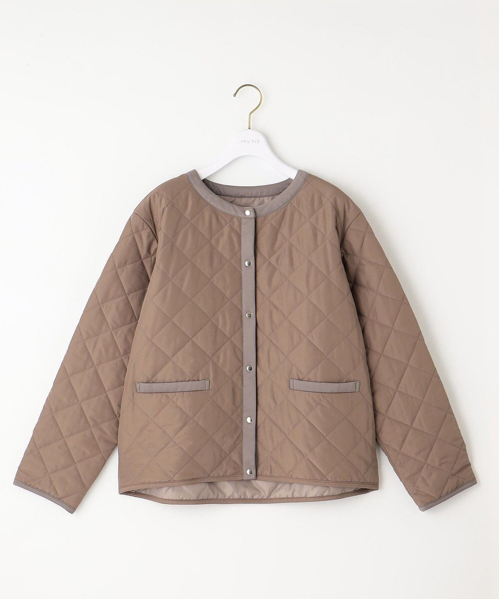 ANY SIS S 【洗える】レディトリミングキルト ブルゾン 
