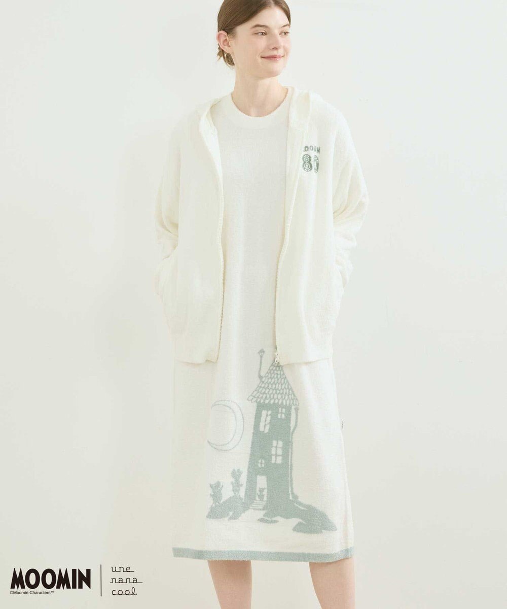 une nana cool 【ムーミン】 MOOMIN * une nana cool  なめらかふわふわフルジップパーカー 