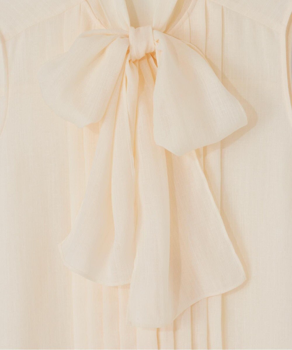 GRACE CONTINENTAL リネンライクボウタイノースリーブ 