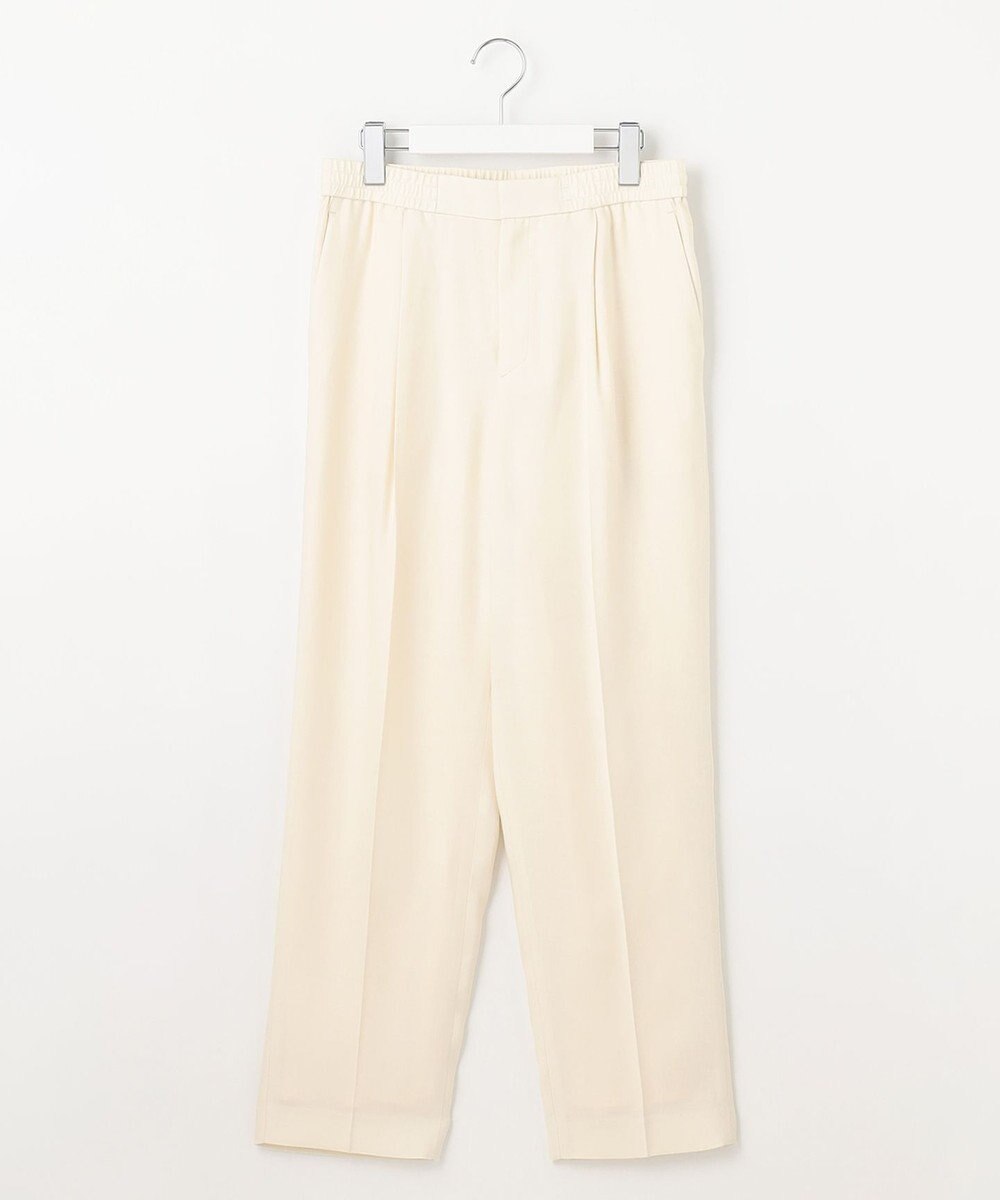 自由区 【XSサイズ～/洗える/セット着用可】キュプラリネンシャンタン イージーテーパードパンツ 