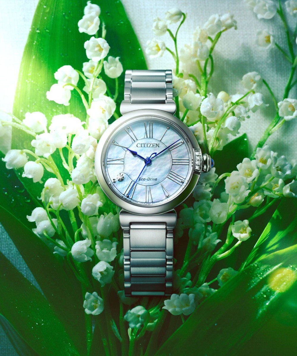 【シチズン エル】きらめくダイヤモンドのアクセントが華やぐジュエリーのような腕時計 広告モデル, シルバー, FREE