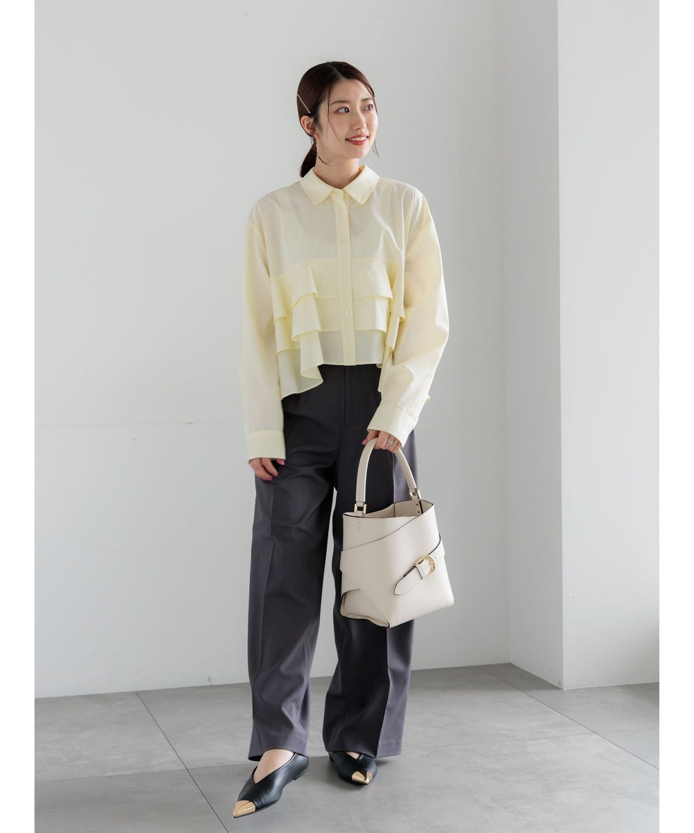 Te chichi ティアードフリルクロップトシャツ 