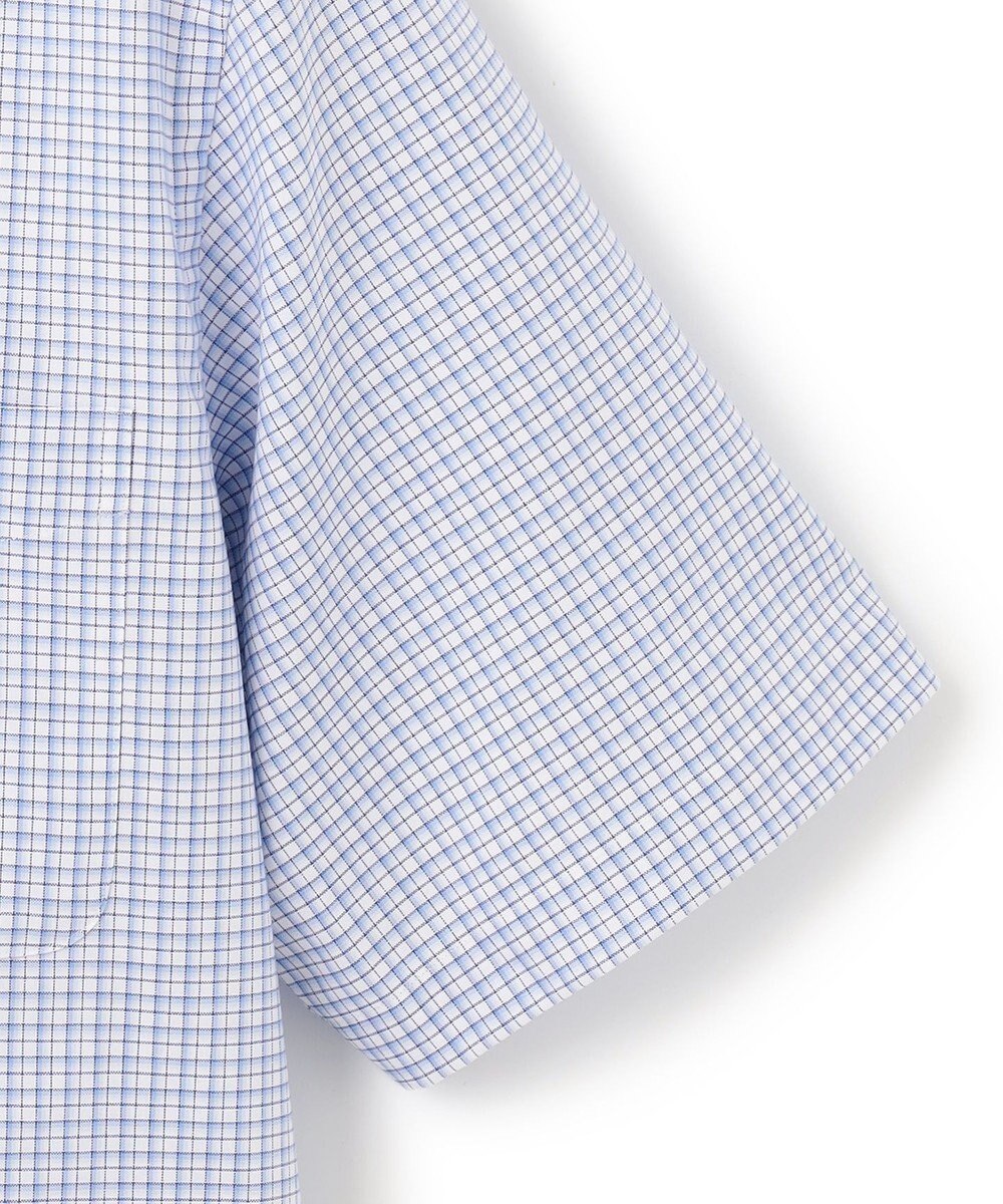 J.PRESS MEN 【EXTRA COMFORT / 形態安定・ストレッチ・抗菌防臭・速乾】ピンオックス ファンシーチェック 半袖シャツ/B.D. 