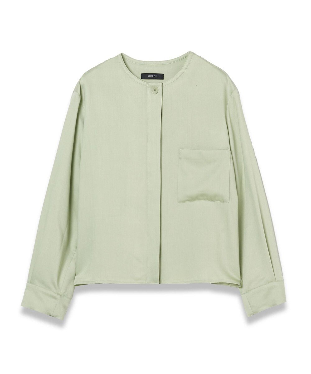 JOSEPH ソフトビスコーステーラリング　ノーカラーシャツ 