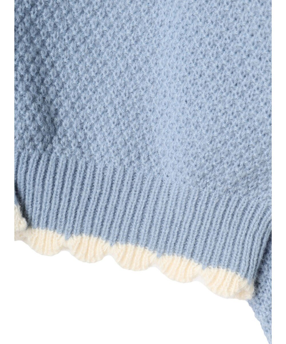 earth music&ecology フリルカラーカーディガン 