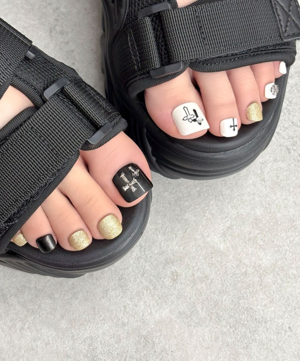 WEGO デザインフットネイルチップ 