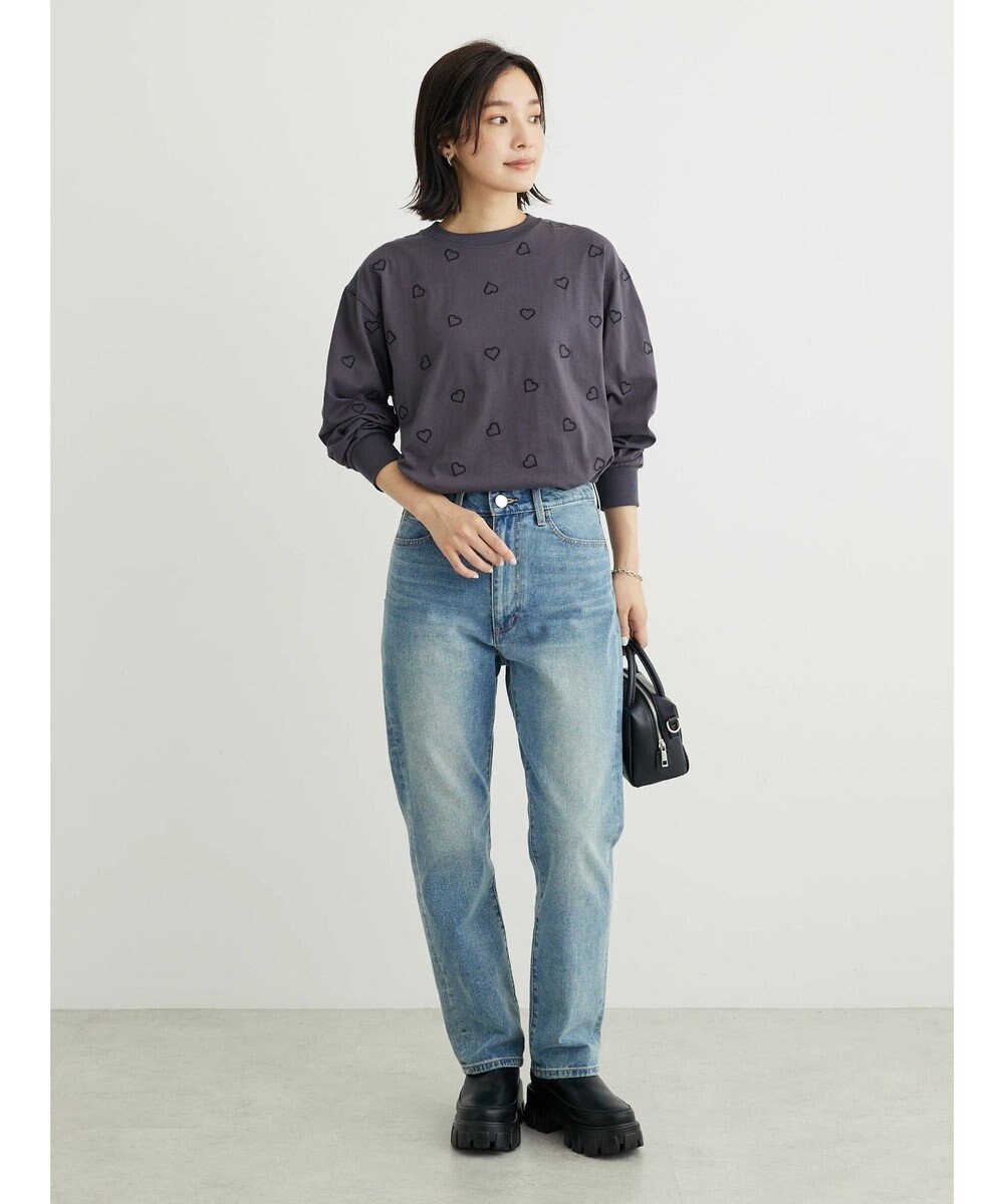 Green Parks ・Ｄｏｕｂｌｅ　Ｆｌａｇｓ　ハート刺繍ロンＴ 