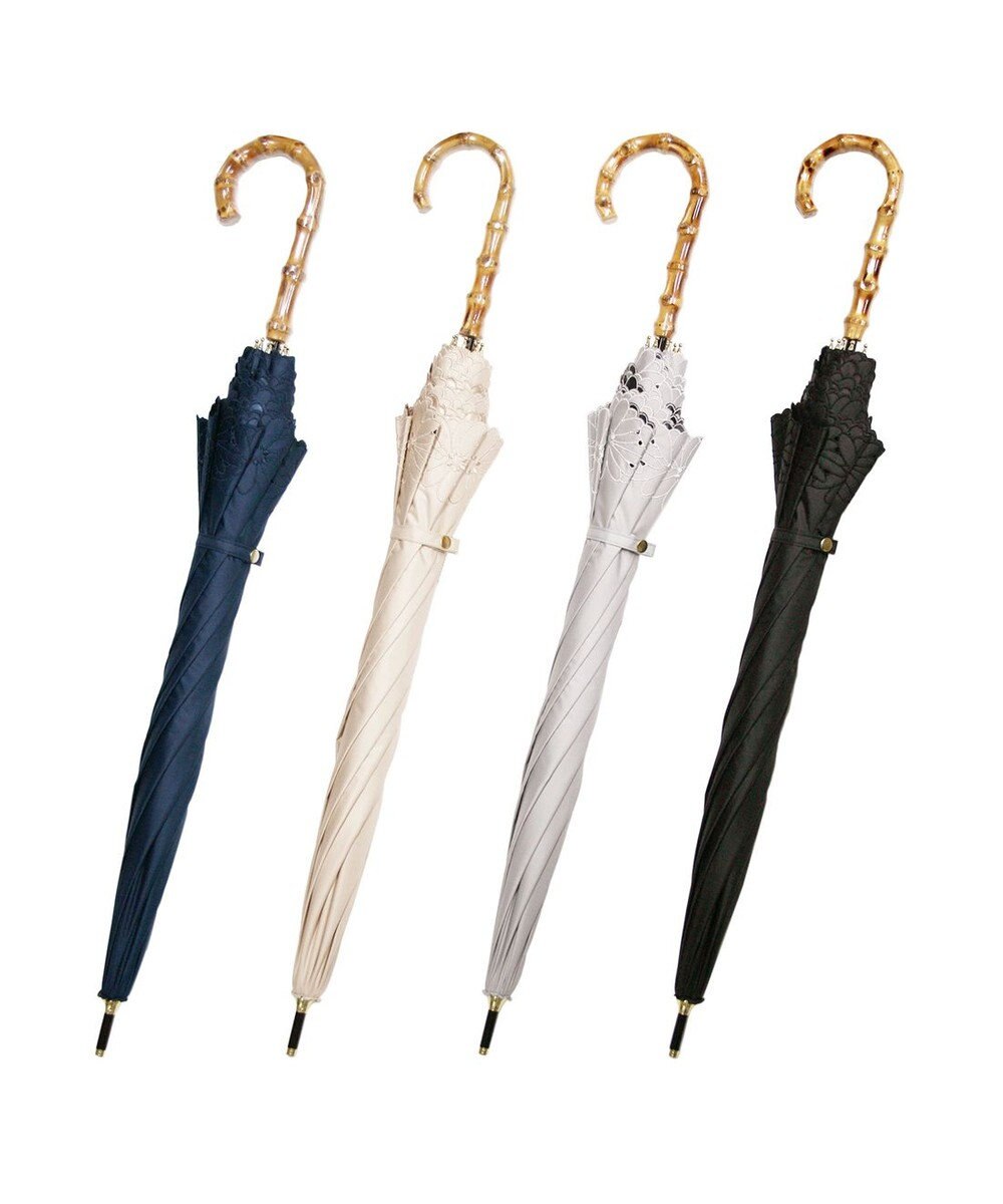 UNBILLION cache nez / フラワーボーラー刺繍ショートパラソル 