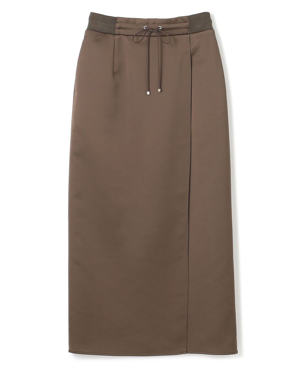 uncrave 【洗濯機洗い可】サテン ドロストスカート（uncrave WHITE） 